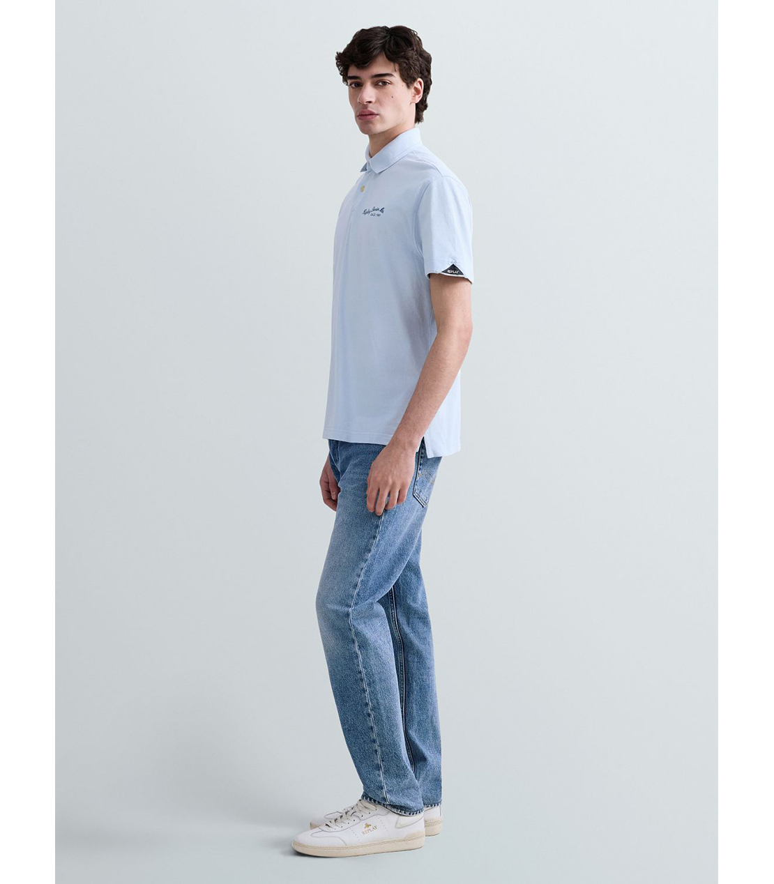 コットンピケポロシャツ 詳細画像 スカイブルー 4